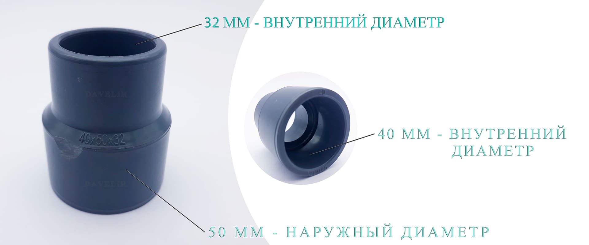 Редукционное соединение ПВХ